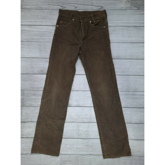 80s Levi’s Saddleman Boot Jeans Brown Corduroy 28x33  716-1529 meas. 27x31 - Picture 2 of 9